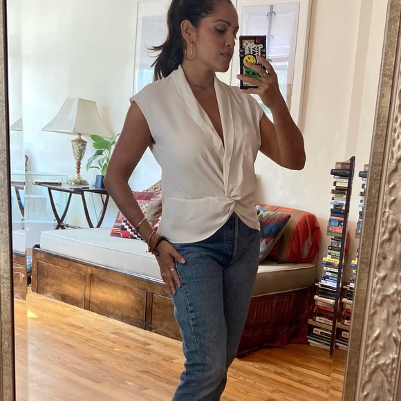 Amanda Uprichard Ivory summer milano blouse size S. Gently worn. - Picture 2 of 9